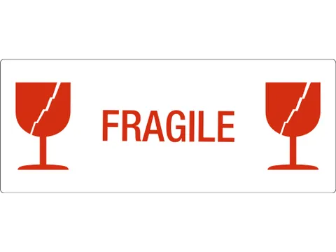 Etiket Fragile 150x60mm Rol 500 Etiketten