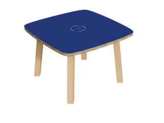 bijzettafel,HxBxD 400x600x600mm,4voeten natuur,vierkante buis - 1