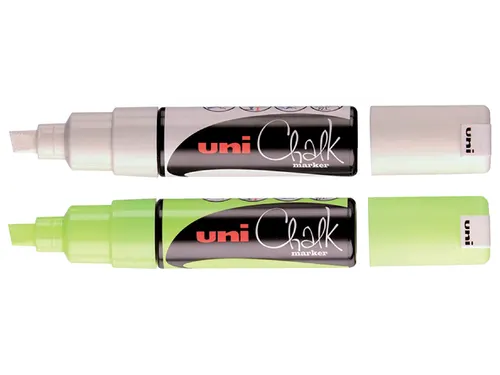 Krijtstift Uni-ball chalk schuin 8.0mm wit