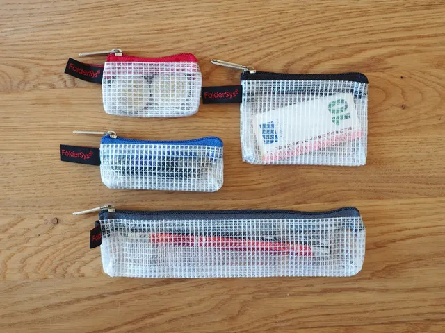 Trousse Foldersys PVC 80x50mm avec fermeture éclair noire