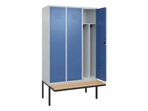 locker voor scheiding van kleding,HxBxD 2120x1200x815mm,3vak