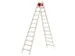 trapladder,beide zijden,2x8,treden,balk L 2,36m,hout