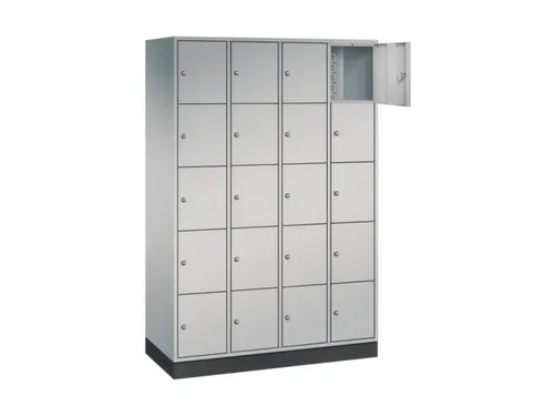 lockerkast,HxBxD 1950x1220x500mm,4x5vakken,cil.-slot,sokkel