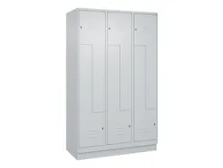 Z-garderobekast,HxBxD 1950x1200x500mm,vak B 200/400mm,cil.-slot,sokkel