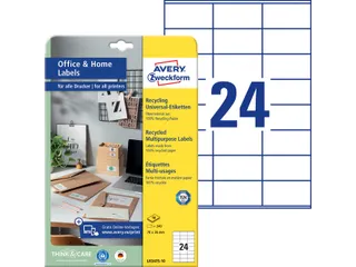 Etiket Avery Zweckform LR3475-10 70x36mm recycled wit 240 stuks - 5