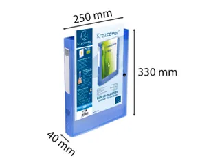Klasseerdoos PP Krea cover rug 40mm blauw - 4