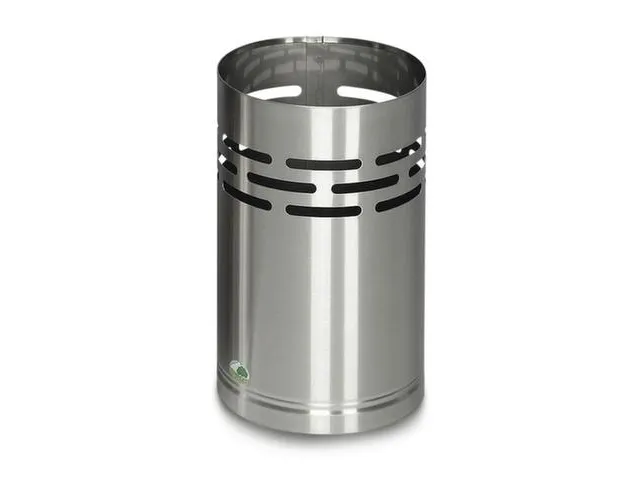 Prullenmand van RVS,14l,HxØ 380x230mm,romp mat