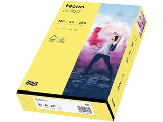 Inapa Tecno colors Gekleurd papier A4 Midden geel 160 gram 250vel - 1