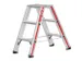 escabeau industriel,double face,2x3marches,Hauteur 0,22m,lisse L 0,77m