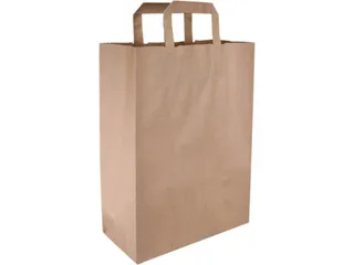 Draagtas papier kraft 26/12x35cm, doos 250 stuks - 1