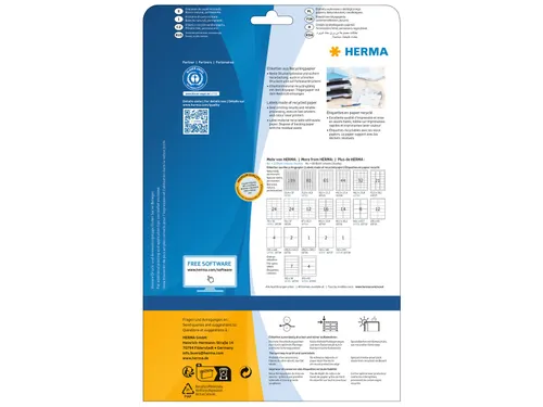 HERMA 10705 Etiketten gerecycled papier A4 99,1x67,7mm Wit 160 stuks