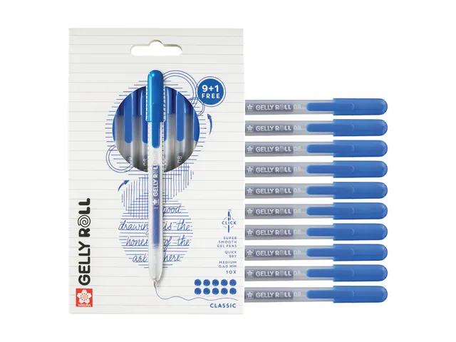 Gelschrijver Sakura Gelly Roll Classic 08 klikfunctie set à 10 stuks