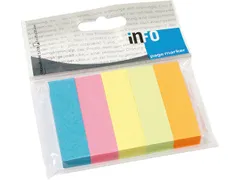 Info Page Marker papier 15x50mm, 5 kleuren