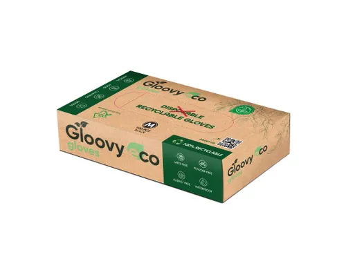 Gloovy Eco Duurzame Hygiëne Handschoen Zwart Maat L 20x100 stuks