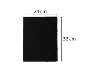 Elastomap z/klep. ge druckt 355g zwart - 2