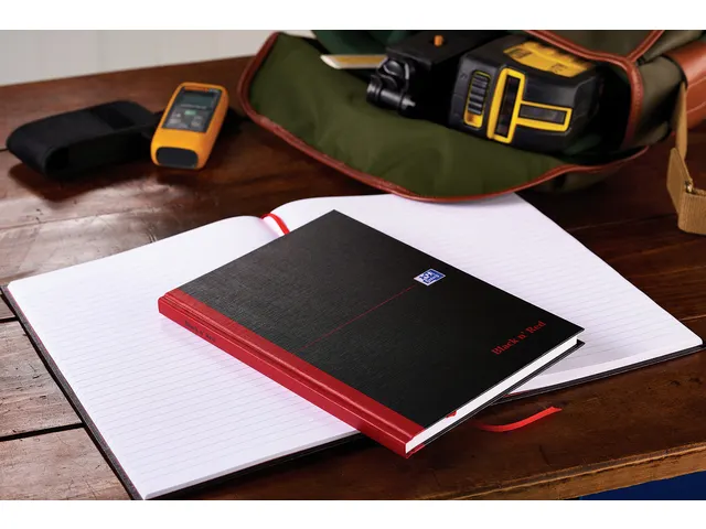 Carnet de notes Oxford Black n'Red A5 96 feuilles uni