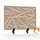 Akoestisch Bureaupaneel met patroon uitsnede 60x75cm Zand