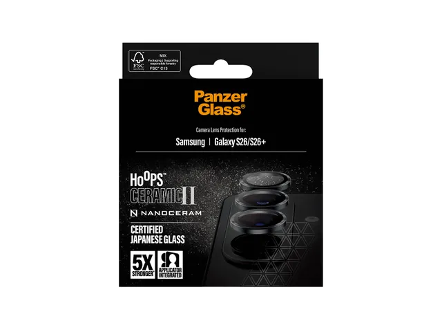 PanzerGlass Hoops Ceramic Samsung Galaxy S26 Camera Lens Protector Gla