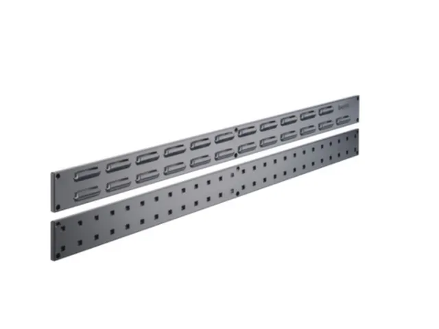 rail latéral à plaques perforées HxlxP 76 2x990x13mm acier RAL7035