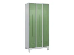Z-garderobekast,HxBxD 1950x900x500mm,vak B 150/300mm,cil.-slot,voeten