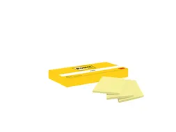 Memoblok Post-it 653 38x51mm geel 3 stuks