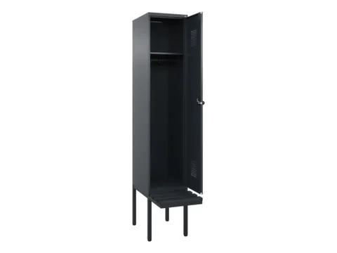 locker met bank,HxBxD 2120x400x815mm,1vak,vak B 400mm,draaigrendel