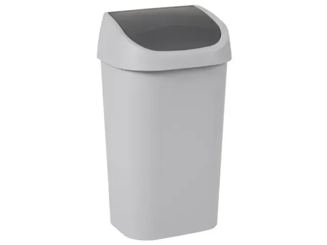 Curver vuilnisbak Mistral Swing recycled PVC 50 Liter Antraciet