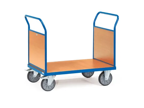 Dubbele Kopwandwagens 2520 500kg 850x500mm Ral5007 Houten Plaat