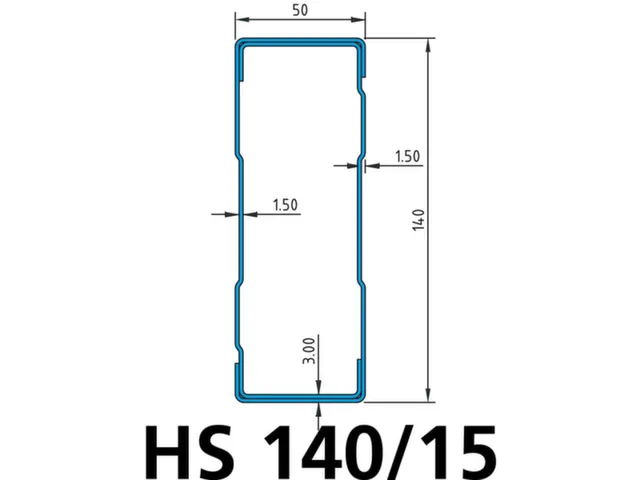 Lengtetraversen,v. palletstelling,L 2700mm,veldlast 13830kg