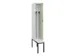 locker met bank,voor scheiding van kleding,HxBxD 2120x300x815mm,1vak