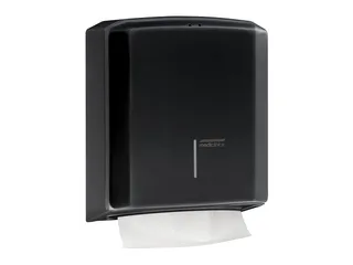 Handdoekdispenser Zwart C-vouw Z-vouw - 1