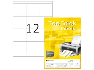 Etiketten universele labels A4 permanent 70x67,7mm Wit 1200 stuks - 1