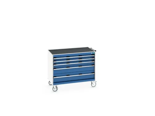 ladekast HxBxD 880x1050x650mm 5laden romp RAL7035 front RAL5010
