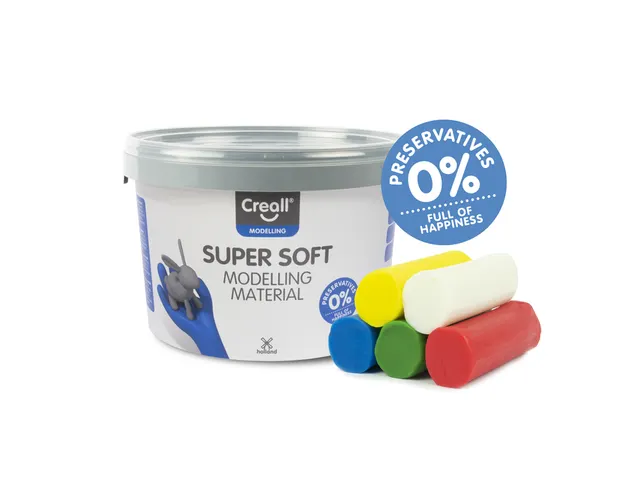 Klei Creall supersoft rood/blauw/groen/geel/wit 1750gram