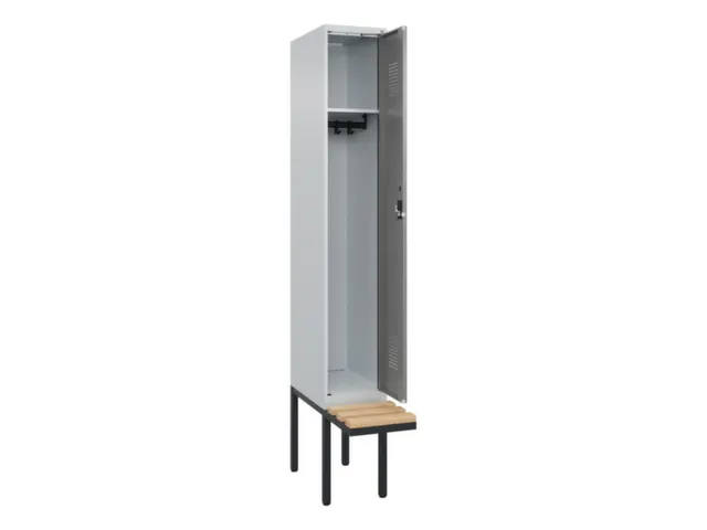 locker met bank,HxBxD 2120x300x815mm,1vak,vak B 300mm,cilinderslot