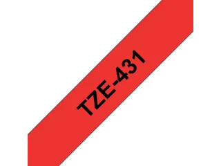 Labeltape Brother P-touch TZe-431 standaard 12mm zwart op rood - 2