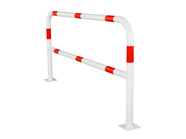 beschermbeugel,v. binnen/buiten,HxBxD 1000x2000x150mm,staal,wit/rood