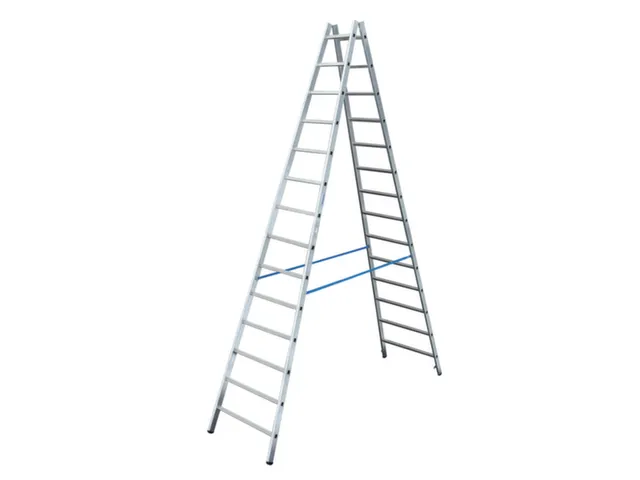 Bokladder Dubbelzijdig 4.03m 2x14sporten Aluminium Scharnieren