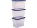 Opbergbox 64 Liter Plastic Transparant Blauw