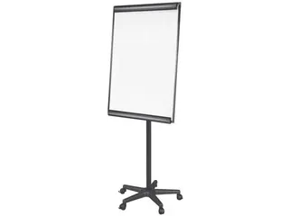 Flipchart Magnetisch Met 5 Wielen 100x70cm Zwart - 12