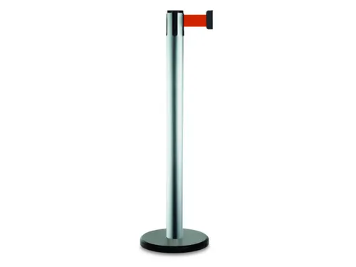 Afzetsysteem Paal Pure HxØ 985x70mm Band 2m Zilverkleurig Rood