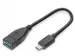 USB Type-C-adapterkabel OTG Type-C-A St/Bu 0,15m 3A 5GB 3.0-versie zwa