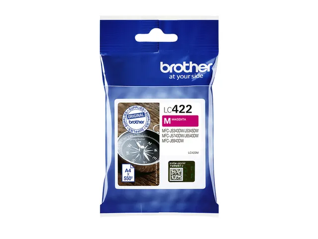 Inktcartridge Brother LC-422M rood