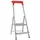aluminium trapladder,eenzijdig,2treden,Stand H 0,35m,balk L 1,02m