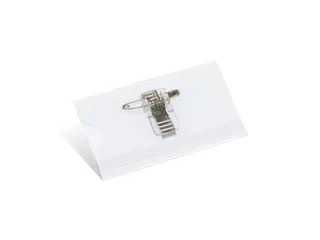 Naambadge Kangaro 40x75mm doos a 24 stuks met clip, speld en insteekka - 1