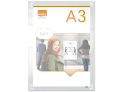 OUTLET Infobord Nobo Premium Plus A3 acryl wand verplaatsbaar