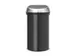 Afvalbak touch Bin 60 Liter Mat Zwart RVS