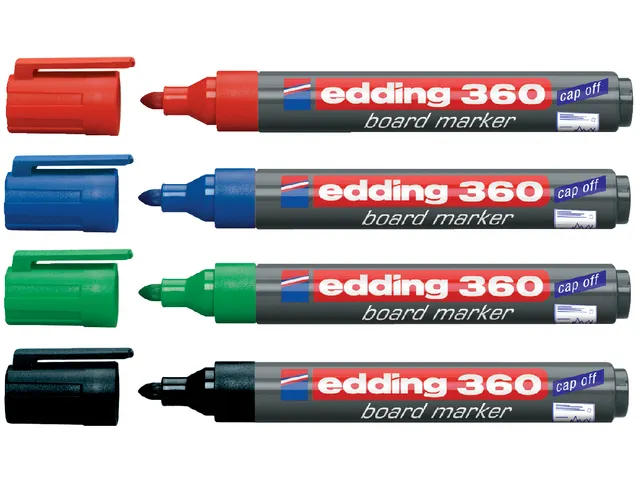 Feutre Tableau Blanc Edding 360 Ogive 1,5-3mm assorit étui 4pcs
