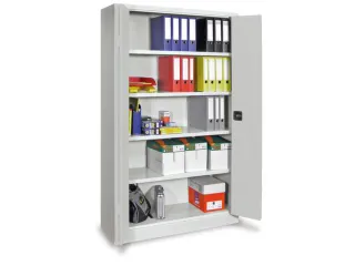 Ruime Vouwdeurkast 1950x1200x500mm 4legborden Ral7035 Front Ral7035 - 1