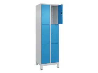 lockerkast HxBxD 1950x600x500mm 2x3vakken cil.-slot voeten - 1